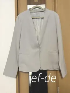 新品◎ノーカラージャケット ライトグレー　Sサイズ