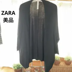 ZARA KNIT 黒 カーディガン Mサイズ
