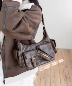 clear ハンドバッグ アウトポケット ヴィンテージ ハンドルバッグ Y2K