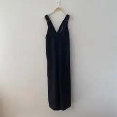 高見え ストライプ サロペット オーバーオール Mサイズ マタニティにも