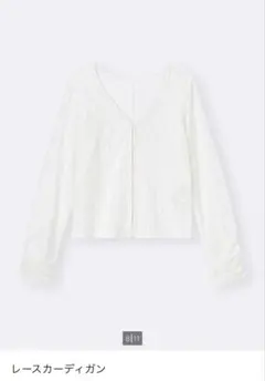 GU レースカーディガン オフホワイト　M