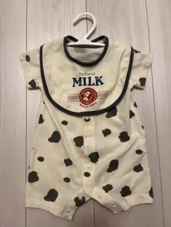 スタイ付き牛柄ロンパースのサムネイル