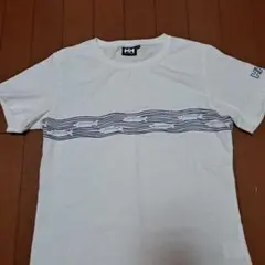 ⭐お値下げ中⭐ヘリーハンセン　レディース半袖Tシャツ　魚　ストライプ　白　紺