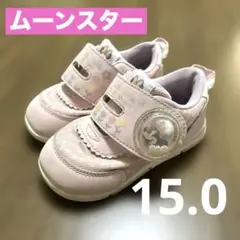 【ムーンスター】15cm ミニーマウス スニーカー ピンク