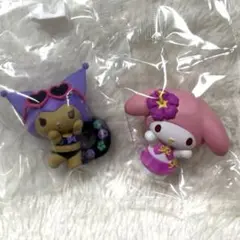 サンリオ みんなでバカンス フィギュア マイメロディ クロミ【２個セット】日焼け