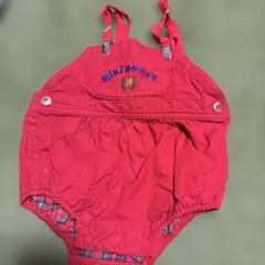 ミキハウス 赤いロンパース オーバーオール