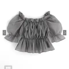 シアーギャザーショート丈ブラウス［tu541］