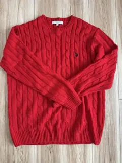 U.S. POLO ASSN. ロイヤルバルキーケーブルニット