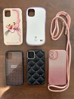 iPhone11用ケース iFace（ホワイト×パープル）ほか