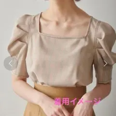 フリーズマート　ボリュームスリーブ半袖ブラウス　サイズFのサムネイル