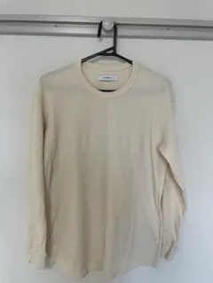 JOHNBULL クリーム色 ワッフル長袖カットソー
