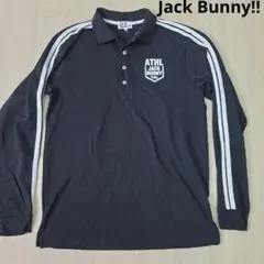 美品　Jack Bunny 長袖　ポロシャツ ブラック　メンズLL
