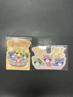 お茶犬 お茶猫 ステッカー 2枚セット