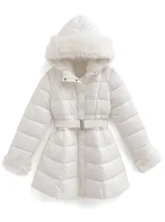 GRL ベルト付きファーAラインダウンコート[kd79]