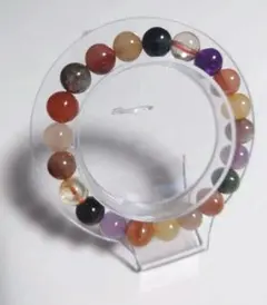 NO.241【１点のみ】ミックス水晶 ブレスレット　9ミリ