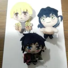 【３個セット】鬼滅の刃キーチェーンマスコット　冨岡義勇・嘴平伊之助・我妻善逸