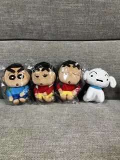 クレヨンしんちゃん ぬいぐるみ4体セット おでかけリュックマスコット
