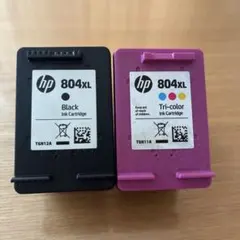 使用済み　純正HP 804XL インクカートリッジ　黒　3色カラーのサムネイル