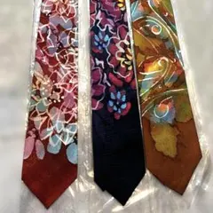 手染めシルクネクタイ 三本セット