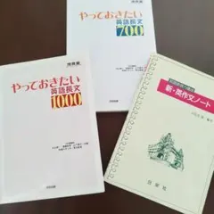 やっておきたい英語長文1000、700、新英作文ノート　長文学習セット３点