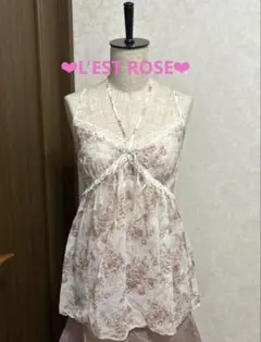 L'EST ROSE 花柄♡レース♡リボン キャミソール 可愛い系❤︎フェミニン