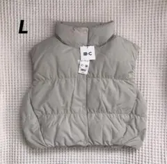 UNIQLO C ユニクロ クロップドダウンベスト カーキ XL - メルカリ
