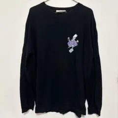 LEFT ALONE ブラック ロングスリーブ Tシャツ