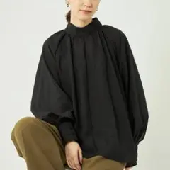 シアー ワッシャー ギャザー ブラウス