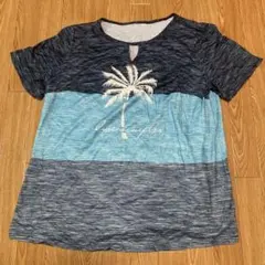 Live Simpler プリント Tシャツ XXLサイズ ブルー系