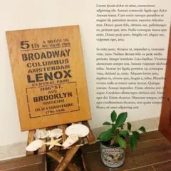 大判サイズ☆インテリア木製プレート☆ロンハーマン、アングリッド、アメカジ、男前◎