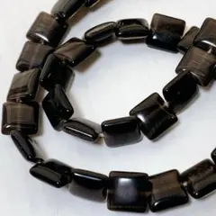 bk686/new！人工石◇キャッツアイ　スクエア形ダークブラウン約8mm 1連