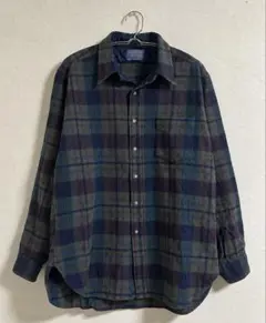 70s ペンドルトン ウール シャツ オンブレ チェック シャドウ