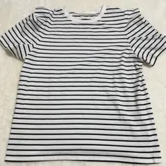 白黒ストライプ 半袖Tシャツ