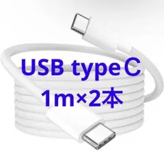 USB Type C 充電ケーブル PD対応 60W 急速充電 1m 2本