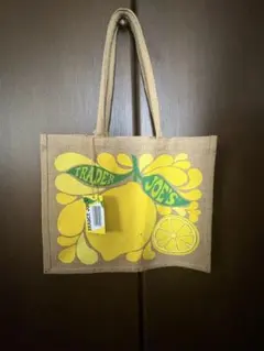 トレーダージョーズ 麻バッグ レモン ライム　新品