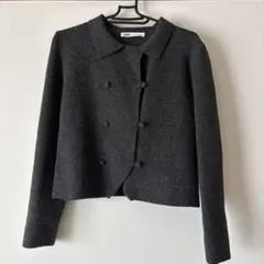 【ZARA】 ダークグレー ショートジャケット