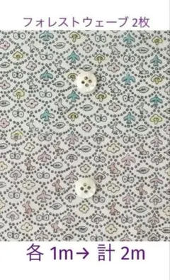 2枚セール♪各1m＊ＷＥ☆ＺＥリバティ フォレストウェーブ ミナペルホネン