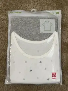 【新品未開封】 ユニクロ コットンフライスインナーT 半袖 スター 90