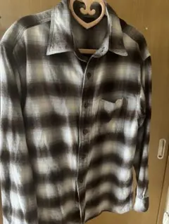UNIQLO フランネルシャツ　ブルー　ブラウン M size