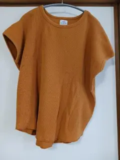 coen コーエン USAコットン ワッフル 半袖 Tシャツ くすみオレンジのサムネイル