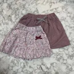 parentsdream アプレレクール　花柄キュロット 100cm 2枚セット