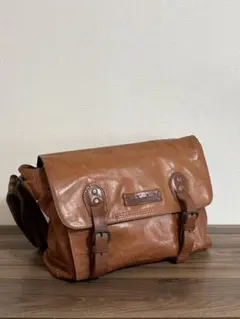 80s 90s Timberland ブラウンレザー ショルダーバッグ