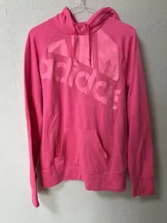 adidas ピンク フード付きパーカー　アディダス