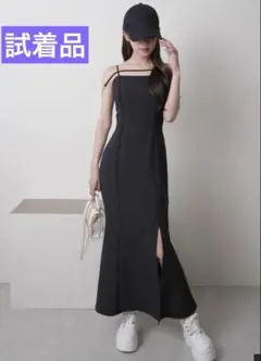 リップサービス　サイドシアーマーメイドキャミワンピース　Sサイズ　ブラック