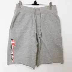 チャンピオン ロゴ スウェットハーフパンツ カットオフ S 灰 綿混 カジュアルのサムネイル