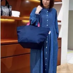 エルベシャプリエ◉1925C◉コーデュラトートL◉ネイビー×フューシャ 