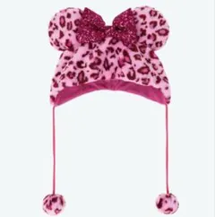 ミニーピンクヒョウ柄ファンキャップ