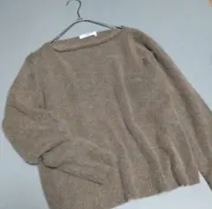 美品✨️ココア色ブラウン　フォックス ニット　ボートネック セーター