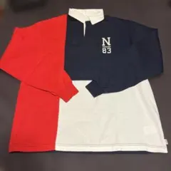 【お値下げ中！】NAUTICA 長袖ラガーシャツ M ネイビー