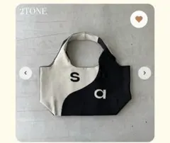 semon apartment/マザーズニットバッグ/ツートン柄のサムネイル
